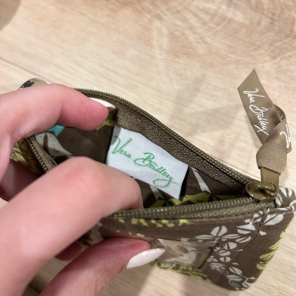 Vera Bradley Clip Zip ID Holder in the "Sittin in a Tree" pattern - Picture 3 of 3